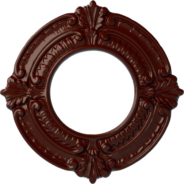 Ekena Millwork Benson Ceiling Medallion (Fits Canopies up to 4 1/8"), 9"OD x 4 1/8"ID x 5/8"P, Brushed Mahogany CM09BNBMF - main